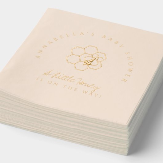 Sweet Little Honey Baby Dusche Servietten Mit Folie (Ausschnitt)