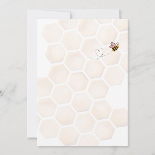 Sweet Little Honey Baby Shower Einladung (Rückseite)
