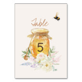 Sweet Little Honey Baby Shower Mommy to Bee Tischnummer (Rückseite)