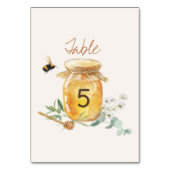 Sweet Little Honey Baby Shower Mommy to Bee Tischnummer (Vorderseite)