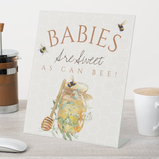 Sweet Little Honey Baby Shower SIgn Sockelschild (In Situ)