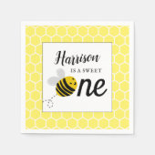 Sweet Little Honey Bee 1. Geburtstag Party Serviette (Vorderseite)