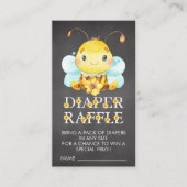 Sweet Little Honey Bee Baby Diaper Raffle Ticket Begleitkarte (Vorderseite)