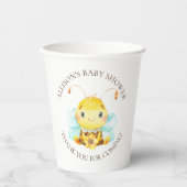 Sweet Little Honey Bee Baby Dusche Danke Clas Pappbecher (Vorderseite)