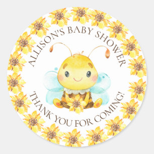 Sweet Little Honey Bee Baby Dusche Danke Clas Runder Aufkleber