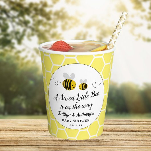Sweet Little Honey Bee Baby Dusche Pappbecher