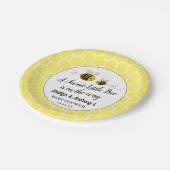 Sweet Little Honey Bee Baby Dusche Pappteller (Schrägansicht)