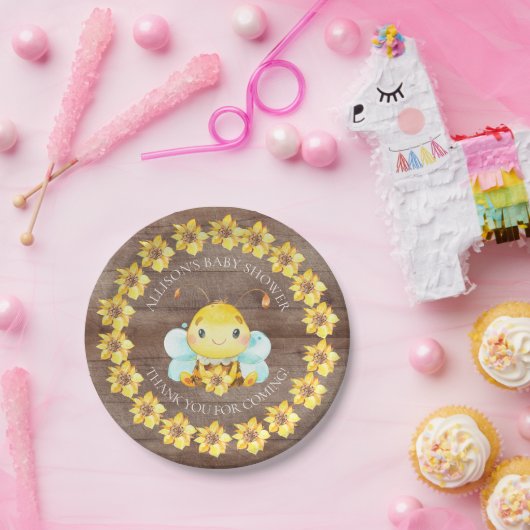 Sweet Little Honey Bee Baby Shower 7" Plättchen Pappteller (Party)