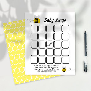Sweet Little Honey Bee Baby Shower Bingo