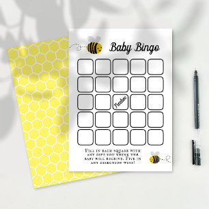 Sweet Little Honey Bee Baby Shower Bingo Game Begleitkarte
