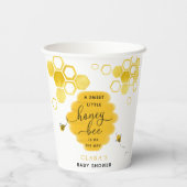 Sweet Little Honey Bee Baby Shower Cups Pappbecher (Rückseite)