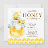Sweet Little Honey Bee Baby Shower Einladung (Vorderseite)