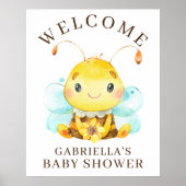 Sweet Little Honey Bee Baby Shower Poster (Vorne)