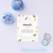 Sweet Little Honey Bee Birthday Party Einladung Flyer (Einzeln)