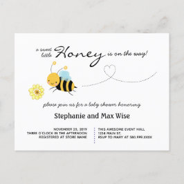 Sweet Little Honey Bee Couples Baby Dusche Einladungspostkarte