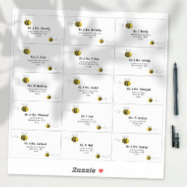 Sweet Little Honey Bee Individuelle Gastadresse Aufkleber