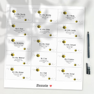 Sweet Little Honey Bee Individuelle Gastadresse Aufkleber