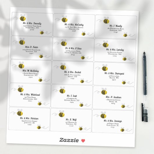 Sweet Little Honey Bee Individuelle Gastadresse Aufkleber