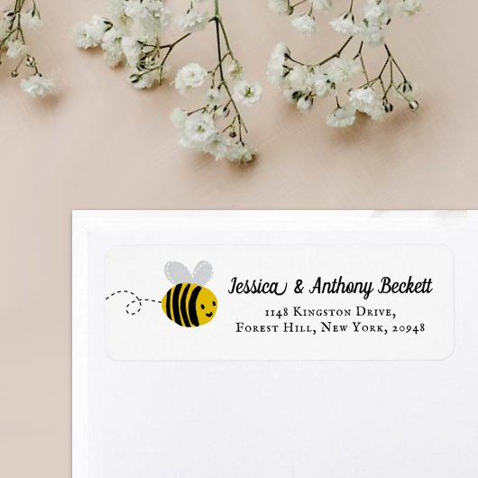 Sweet Little Honey Bee Return Address Label