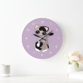 Sweet Little Kitty Große Wanduhr (Zuhause)
