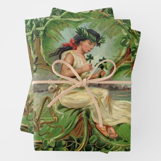 Sweet Little Kleeblatt Geschenkpapier Set (Beispiel)