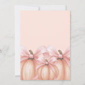 Sweet Little Kürbis Pink Bogen ist auf dem Weg Einladung (Rückseite)