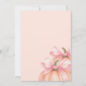 Sweet Little Kürbis Pink Bogen ist auf dem Weg Einladung (Rückseite)