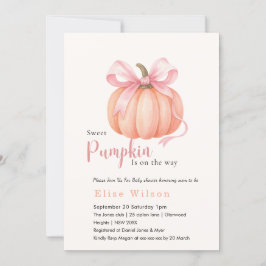 Sweet Little Kürbis Pink Bogen ist auf dem Weg Einladung