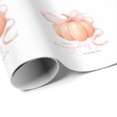 Sweet Little Kürbis Pink Bogen ist auf dem Weg Geschenkpapier (Rolleneckpunkt)