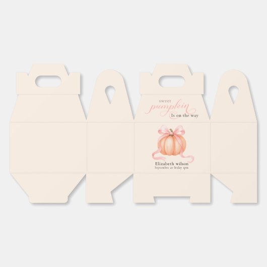 Sweet Little Kürbis Pink Bogen ist auf dem Weg Geschenkschachtel (Ungeklappt)