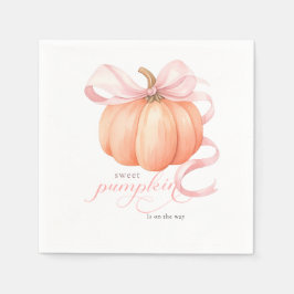 Sweet Little Kürbis Pink Bogen ist auf dem Weg Serviette