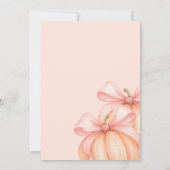 Sweet Little Kürbis rosa Bogen ist auf dem Weg inv Einladung (Rückseite)