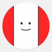 Sweet Little Lächeln Gesicht Bright Red Edge Strei