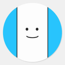 Sweet Little Lächeln Gesicht Bright Sky Blue Strei