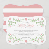Sweet Little Lady Baby Shower Einladung (Vorne/Hinten)