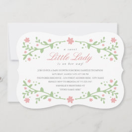Sweet Little Lady Baby Shower Einladung
