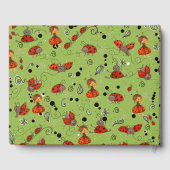 Sweet Little Lady Ladybug Baby Shower  Gästebuch (Rückseite)