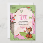 Sweet Little Lady Mimosa Bar Sign Einladung (Vorderseite)