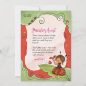Sweet Little Ladybug Pacifier Hunter Game Sign Einladung (Vorderseite)