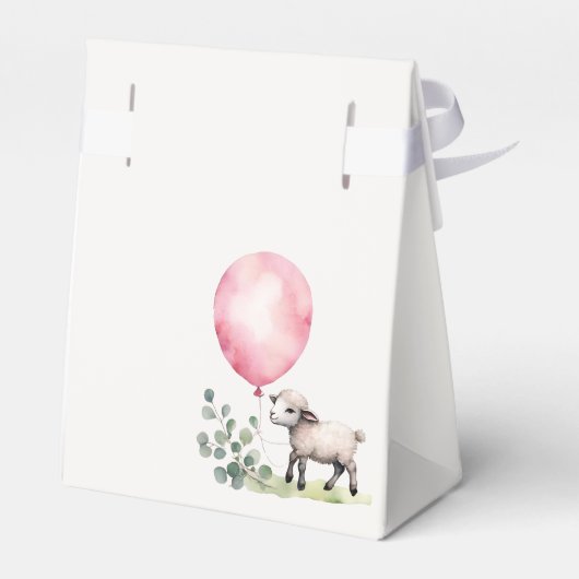 "Sweet Little Lamb Baby Dusche Geschenkschachtel (Rückseite)