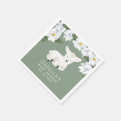 Sweet Little Lamb Baby Dusche Serviette (Ecke)