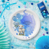 Sweet Little Lamb Blue Hydrangea Balloon Pappteller (Party)