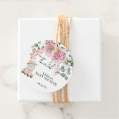 Sweet Little Lamb Blush Pink Roses Grüne Geschenkanhänger (Beispiel)