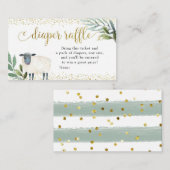 Sweet Little Lamb Greenerenery Diaper Raffle Begleitkarte (Vorne/Hinten)