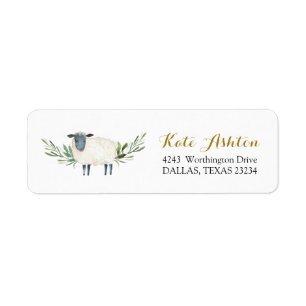 Sweet Little Lamb Greenerity Address Label