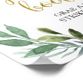 Sweet Little Lamb Greenerity Foto Booth Sign Poster (Ecke)