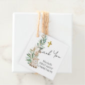 Sweet Little Lamb Greenery First Holy Communion Geschenkanhänger (Beispiel)