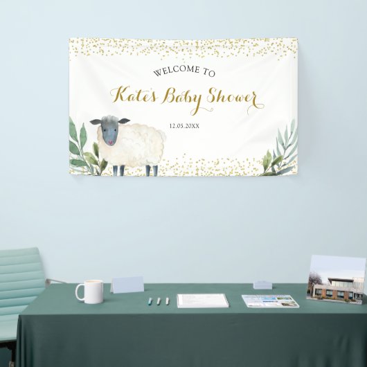 Sweet Little Lamb Greenery Große Banner (Messeveranstaltung)