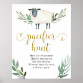 Sweet Little Lamb Greenery Schnuller Hunt Poster (Vorne)