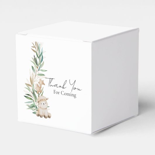 Sweet Little Lamb Greenery Thank You Geschenkschachtel (Vorderseite)